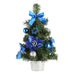 20cm Mini Christmas Tree Decorations - Festive PVC Tabletop Ornaments In Gold, Silver, Royal Blue & Red For Holiday Home Decor_voghion.com