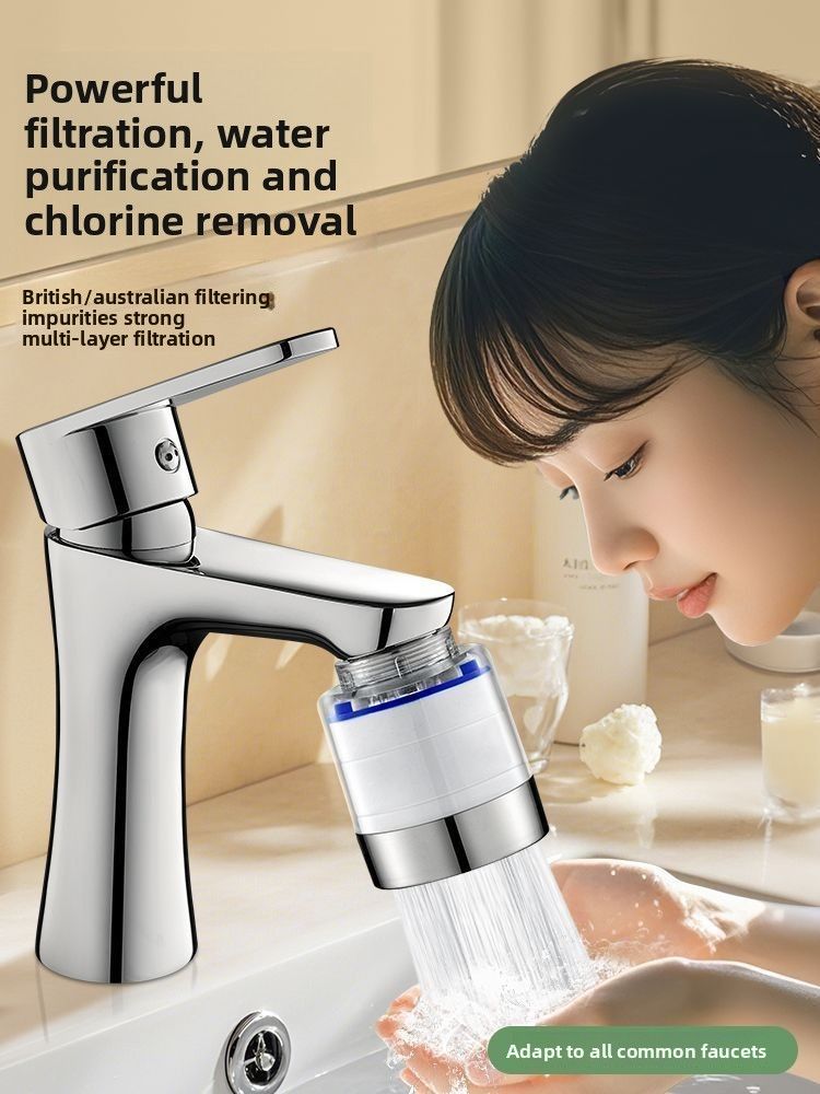 Filtre de robinet de salle de bain multifonction, extension de robinet domestique, tête anti-éclaboussures, purificateur d'eau, 2025_voghion.com