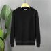 Pure High-End Round Neck Sweater For Men, Light , Slightly Loose Knitwear, New Autumn And Winter Men's Base Shirt_voghion.com