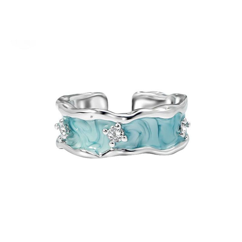 Sier Color VENUS Irregular Opal Ring For Women Girl Moonstone Jewelry  Stamp Birthday Gift Wholesale Drops_voghion.com