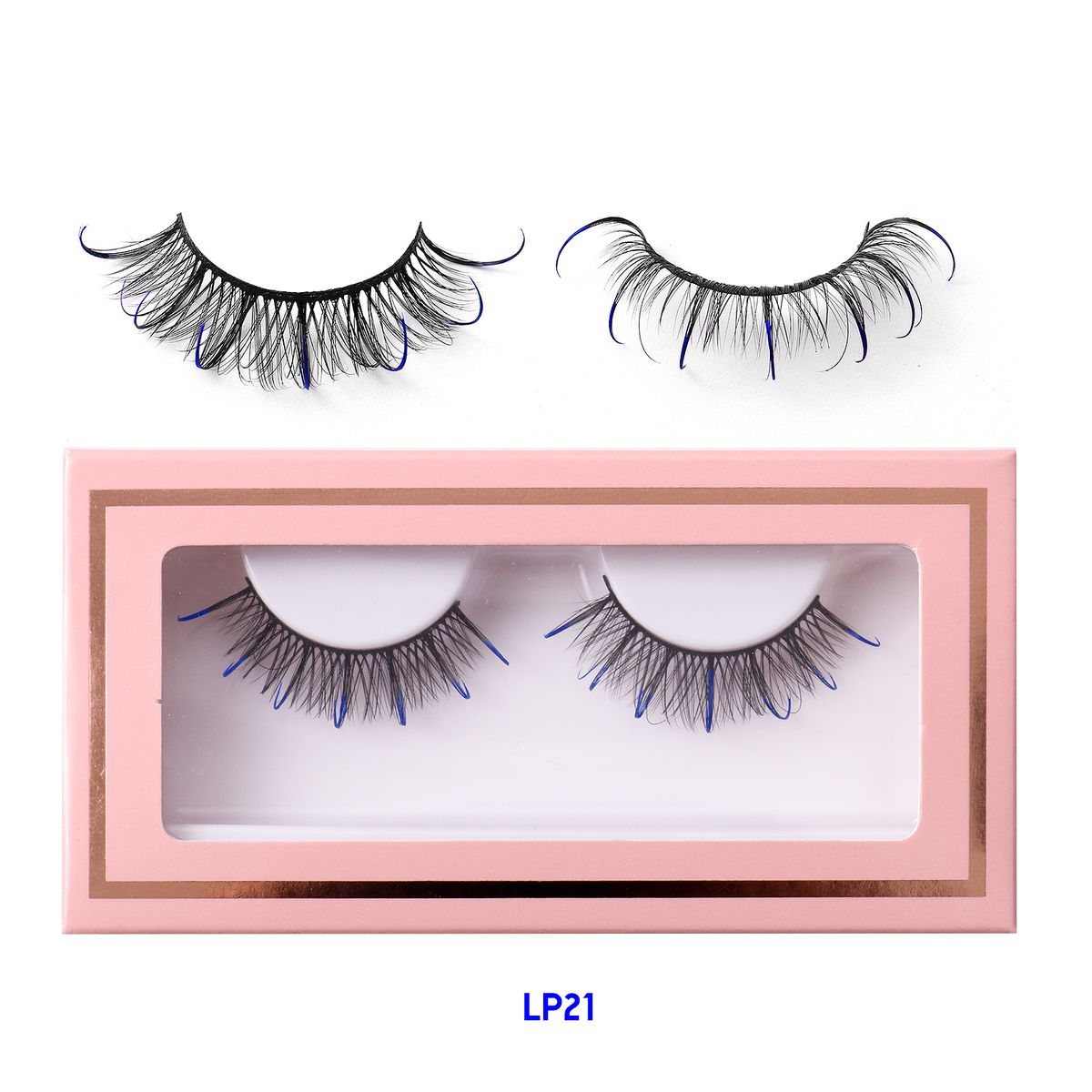 False Eyelashes New Product One Pair Of Boxed Colored False Eyelashes Glitter Powder Decorative Eyelashes Russian D Volume One Piece Eyelashes_voghion.com