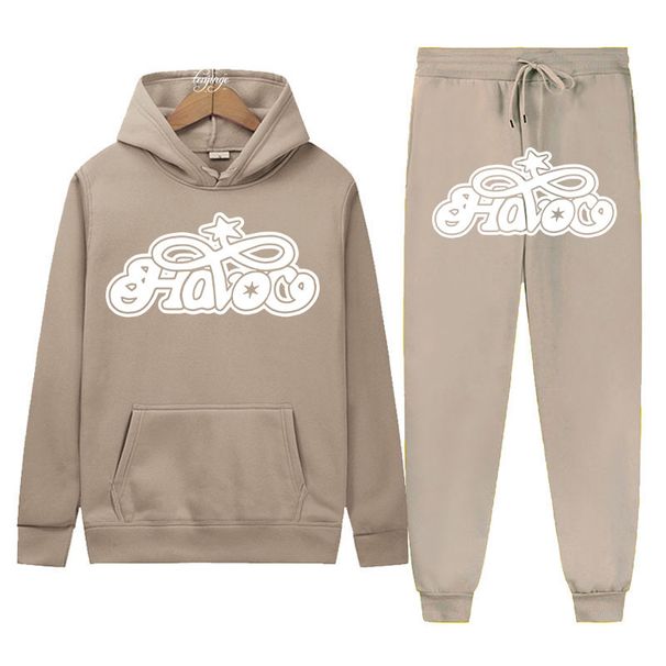 Herren-Trainingsanzug mit Fleecefutter, Set mit Kapuzenpullover und Jogginghose mit NOK O-Print, Winter-Jogginganzug, Loungewear_voghion.com