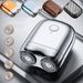 Waterproof Portable USB Men's Shaver, Mini Double Head Washable Electric Razor_voghion.com