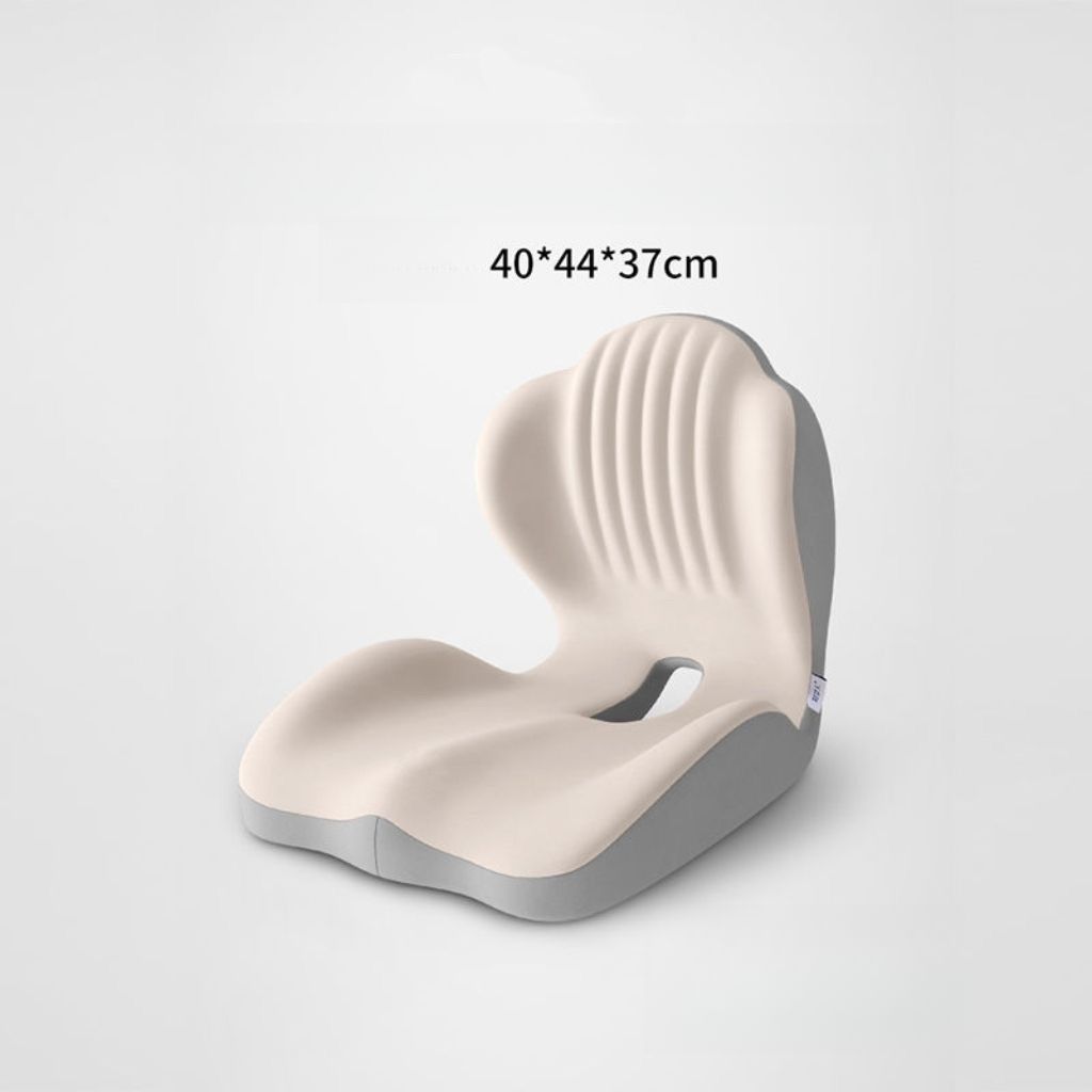 Memory Foam Integrated Office Long Sitting Magic Waist Student Posture Correction Body Seat Cushion Lumbar Support_voghion.com