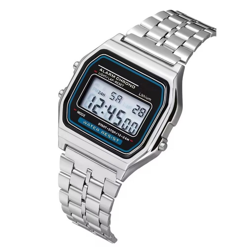 LED electronic multifunctional student WR F91 steel strip original style fashion watch_voghion.com