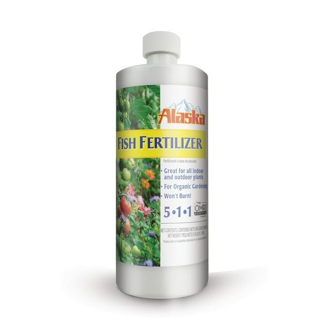 Alaska Fish Emulsion Fertilizer Natural Organic Concentrate 5-1-1 1qt_voghion.com