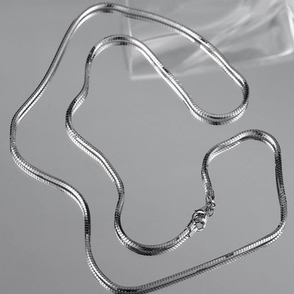 Snake Bone Necklace For Men Trendy High-End Clavicle Simple Neck Accessory Titanium Steel Thin Chain Versatile Men's_voghion.com