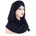 Women's Hats milk silk beaded scarf and hat two-piece set for women fashion patch hijab_voghion.com