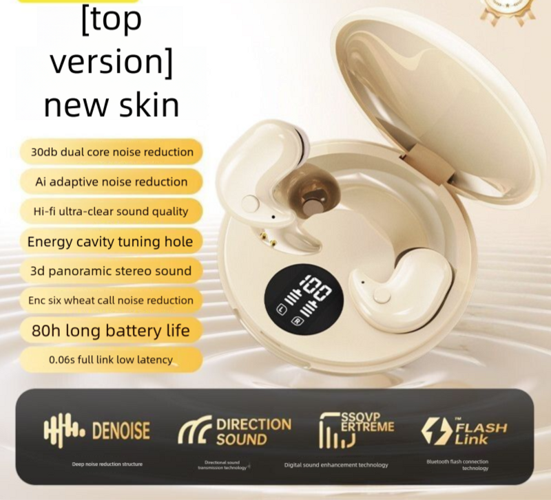 Fanyabi Invisible Comfortable New Bluetooth Earphones Ultra-thin Sleep No Pressure Earphone Call Noise Reduction_voghion.com