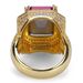 Jewelry & Accessories Gold Plated Gold Plated Micro-Pave Zircon Hip Hop Ring With Ruby For Men - Geometric Design Statement Jewelry (Sizes 7-11)_voghion.com