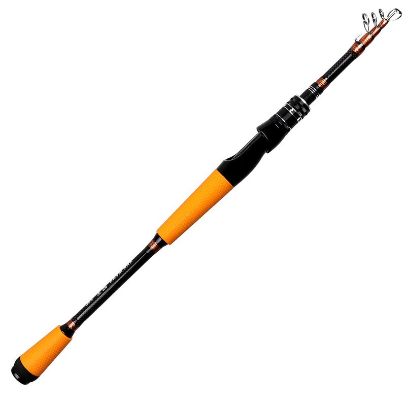 Carbon Telescopic Lure Rod Ultra Light Portable Lure Sea Fishing Rod Lure Rod M Tune Black_voghion.com