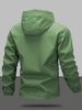 Chaqueta softshell de alto rendimiento con cierre de cremallera completo, capucha elástica, puños ajustables, cortavientos y de alta calidad para actividades al aire libre._voghion.com