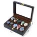 Watch Storage Box Paint Box 6-bit 10-bit 12-bit Paint Jewelry Gift Box Black Wooden Watch Storage Box_voghion.com