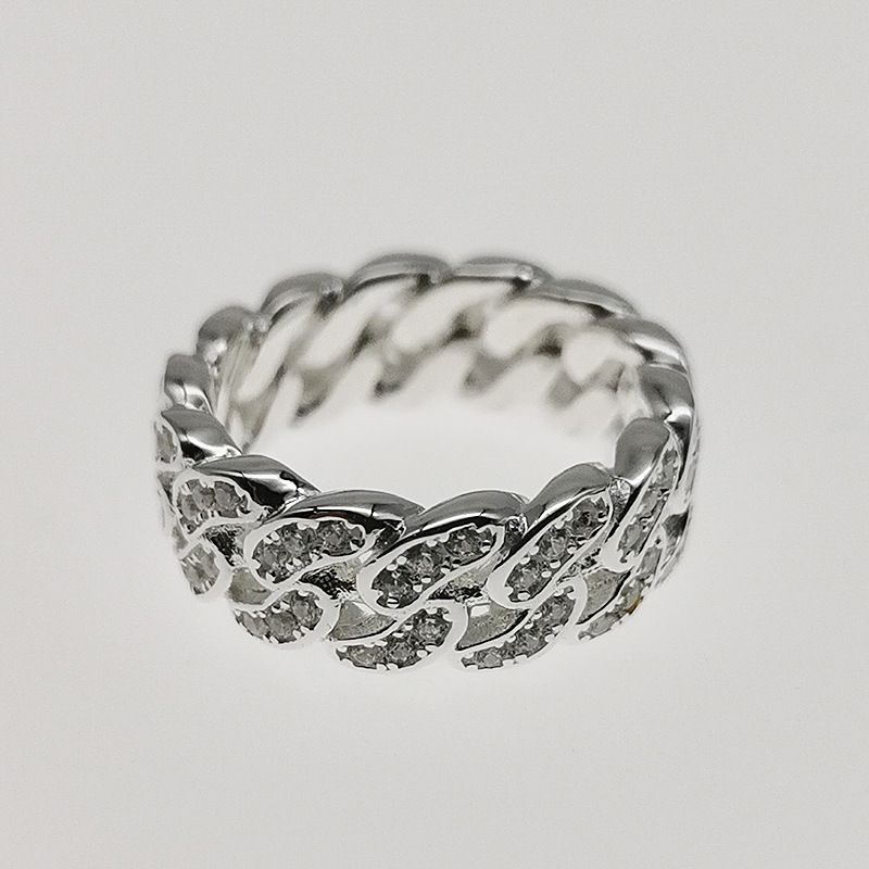JZ51 Street Style Cuban Full Diamond Niche Design Anello largo Hip-Hop placcato oro in argento_voghion.com