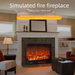 Electronic LED Simulated Flame European Style Electric Fireplace Embedded Decorative Cabinet Household Heater_voghion.com