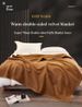 Comfort Home Hotel Plain Blanket Double Sided Fleece Blanket Warm Thickened Blanket Single Double Blanket_voghion.com