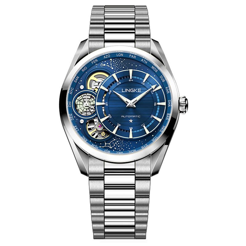 Reloj mecánico automático de acero inoxidable resistente al agua para hombre, nuevo y de lujo, de diseño único_voghion.com
