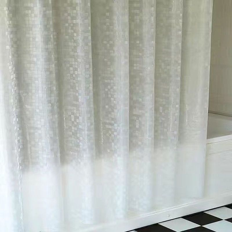 Cortina de ducha nórdica gruesa con mosaico para baño, resistente al agua, sin taladros, con mampara de separación_voghion.com