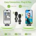 Mini microphone cravate sans fil pour iPhone, Samsung Type C, enregistrement vlog_voghion.com
