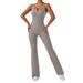 European And American Style Tight-Fitting Backless Yoga Hip-Lifting Sports Fitness Suit Wide-Leg Pants Tummy-Control_voghion.com