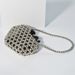 Fall/Winter New Hollow Bead Underarm Bag Silver Woven Handbag Fashionable And Versatile_voghion.com