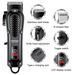 Professional Barber Clipper Set – Vintage-Style Rechargeable Hair Trimmer For Bald Fades, Line-Ups & Detailed Designs (Low Noise 36-45dB)_voghion.com