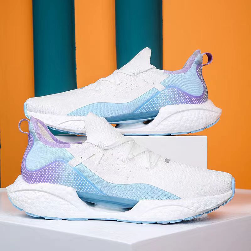 2024 nouvelles chaussures pour femmes en plein air chaussures de sport à semelles épaisses volant tissé style coréen maille chaussures pour femmes respirant à semelles souples chaussures pour femmes décontractées_voghion.com