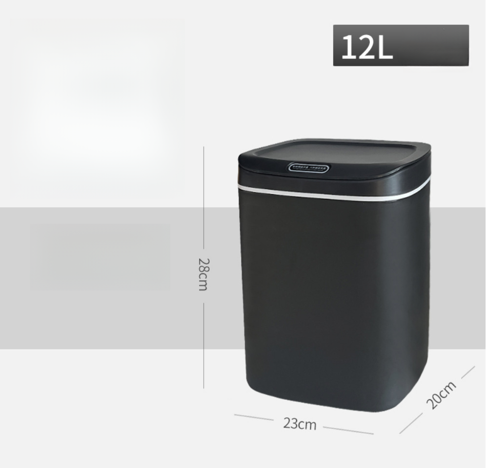 Intelligenter Mülleimer mit großer Kapazität und vollautomatischer Deckelöffnung und Abstandssensor für das Badezimmer_voghion.com