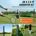 VEVOR Badminton Net Set, Outdoor Backyard Beach Park Badminton Net, Portable Badminton Equipment Set, Adults Kids Badminton Net With Poles, Carrying Bag, 4 Iron Rackets, And 3 Nylon Shuttlecocks_voghion.com