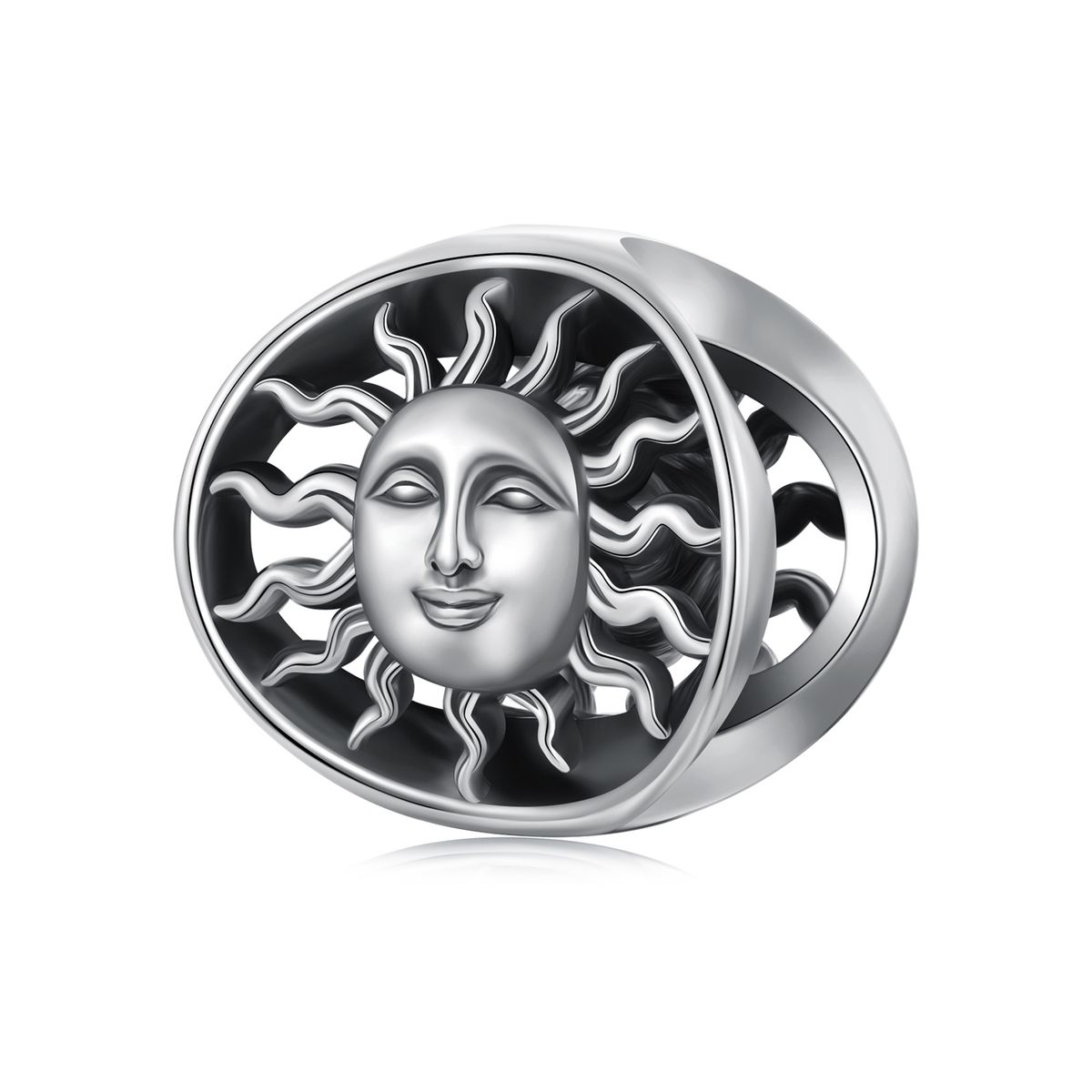 Ciondolo in argento sterling con il dio guardiano del sole, SCC3065_voghion.com