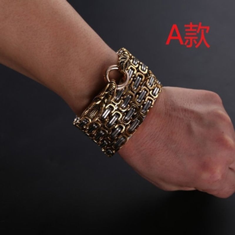 Outdoor Weapon Dragon Bone Titanium Stainless Steel Chain Whip Belt Supplies Bracelet Men's Self-Defense_voghion.com