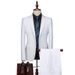 CT 2025 Spring Autumn New Men's Business Slim Fit Notched Lapel Suit Two-Piece Pocket Decoration Plus Size Tuxedo Set_voghion.com