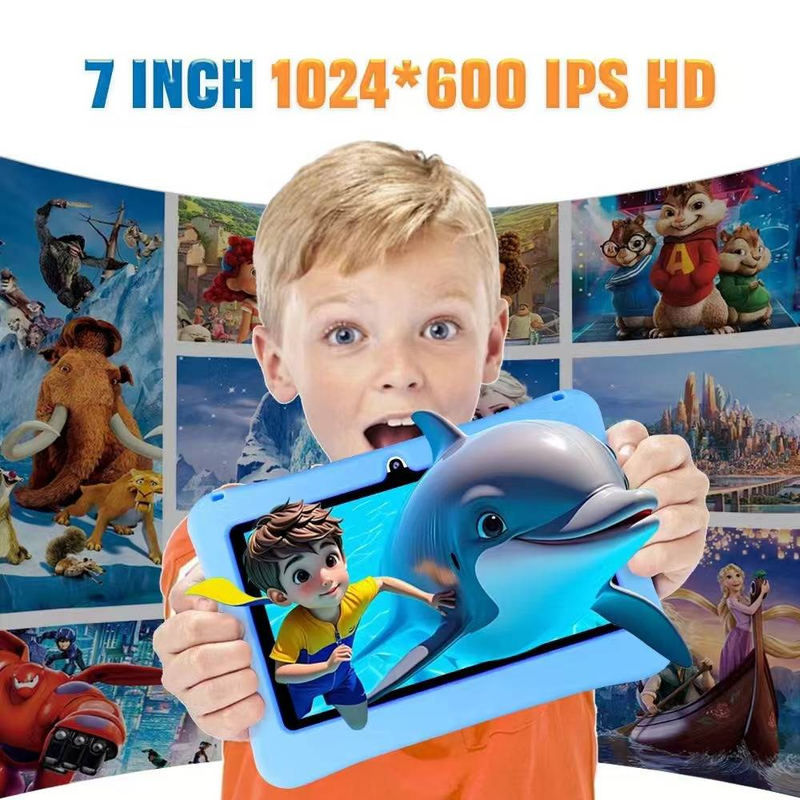 Children's tablet, 7-inch, secure eye screen, WiFi, dual cameras, games, parental control application_voghion.com