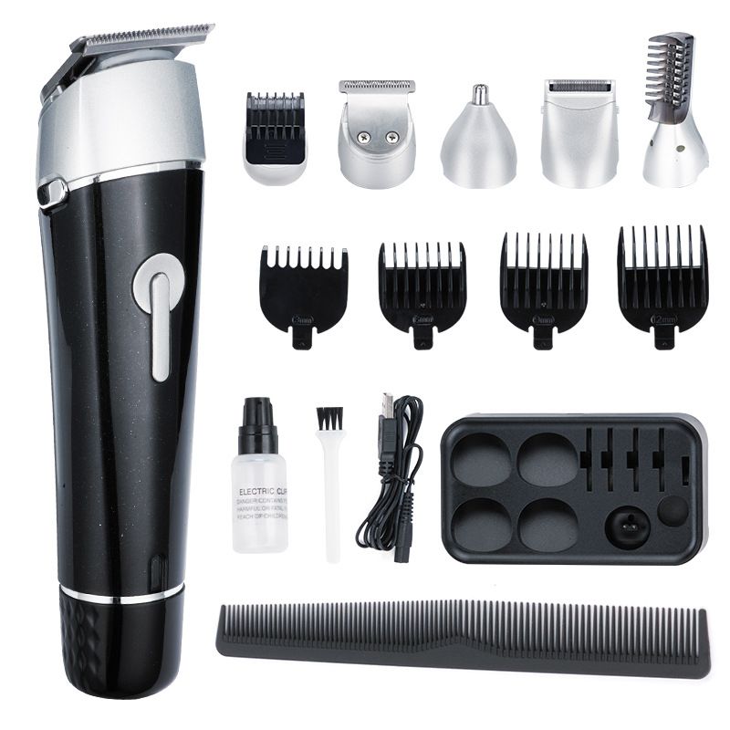 Hair Trimmer Five In One Electric Hair Clipper Set Razor Nose Hair Trimmer Home Full Body Washable Multi Function Electric Hair Clipper_voghion.com