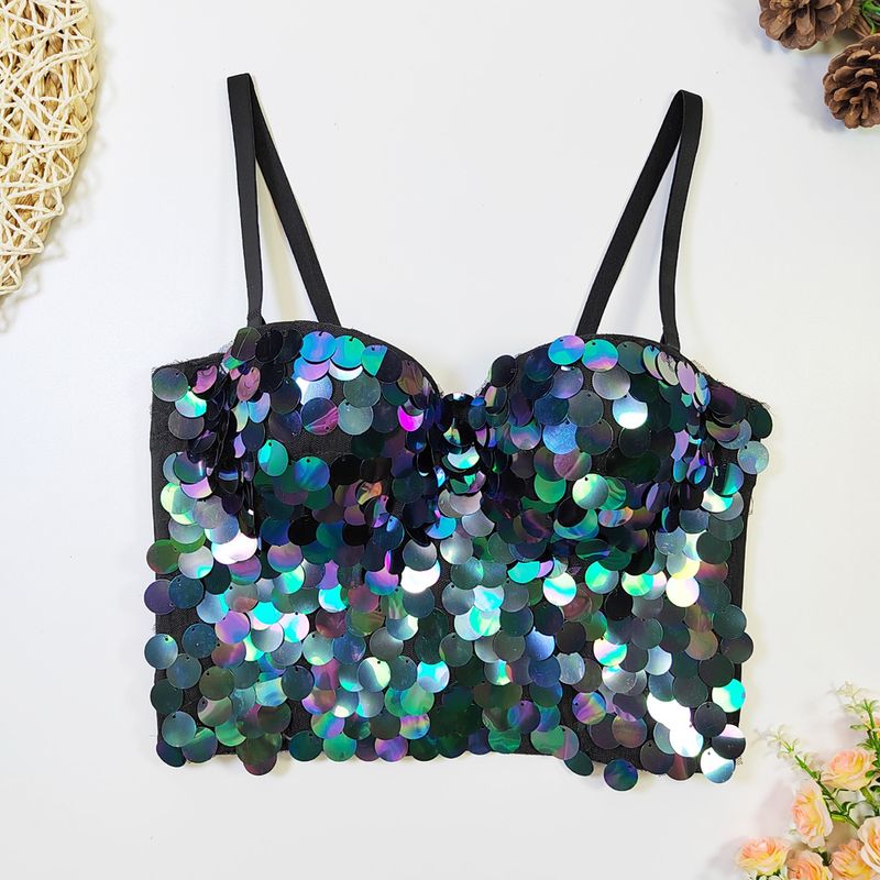 Stylish Fishbone Bra with Sequins and Beads in Various Colors_voghion.com