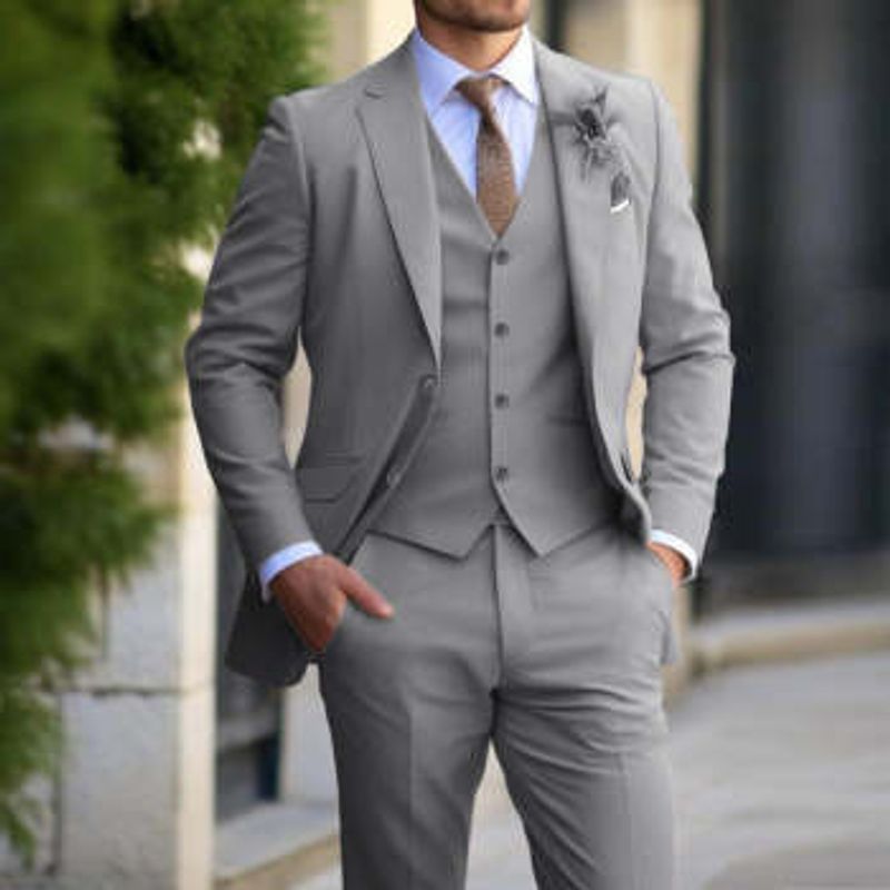 CT 2025 New Men's Suit Set For Wedding Business Meeting Host Daily Slim Fit_voghion.com