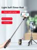 Selfie Stick pieghevole con luce di riempimento Bluetooth 4.0 wireless, mini treppiede espandibile con telecomando Bluetooth per Xiaomi Huawei_voghion.com