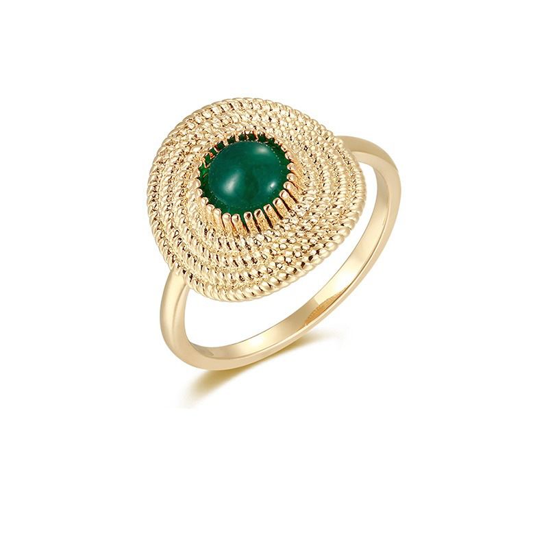 Damenschmuck Hit Strohhutring Französischer Retro-Ring für den kleinen Finger Nischendesign High-End-Edelstein Offener Zeigefingerring Schmuck_voghion.com