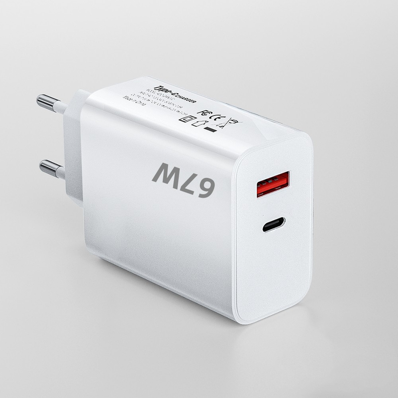 Φορτιστής GaN 67W USB C Γρήγορης Φόρτισης 3.0 PD QC 3.0 USB-C Τύπου C Γρήγορης Φόρτισης, Φορτιστής Τοίχου για Φόρτιση_voghion.com