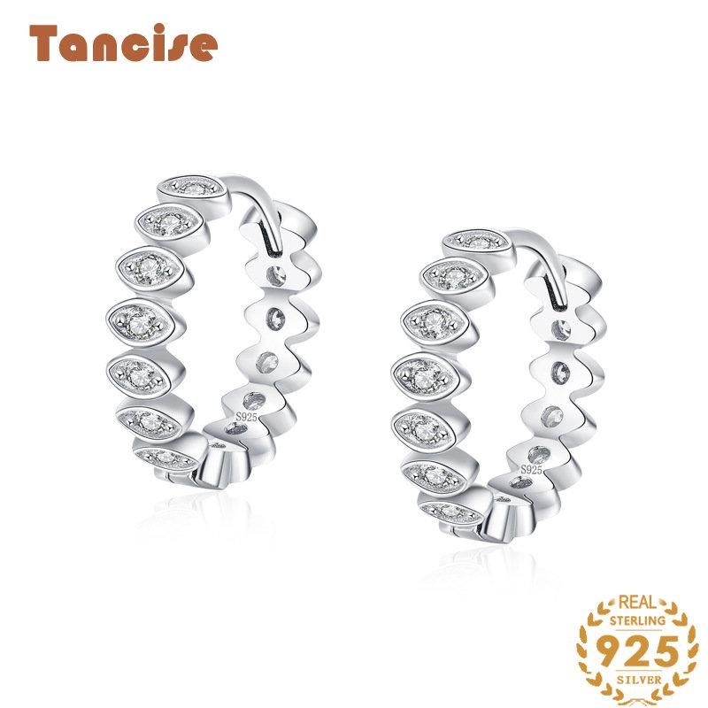 Tancise Silber Zirkon Ohrringe Tropfen Ohrringe für Frauen Hochzeit Party Geschenke_voghion.com