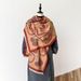 2024 autumn and winter new  cashmere simple printed pattern decorative style double-sided warm scarf shawl_voghion.com
