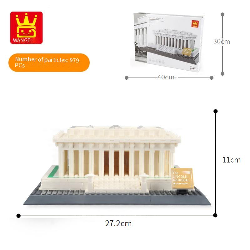 Jouets de construction Blocs de construction à petites particules Construction du monde Modèle tridimensionnel de Tiananmen Assemblage intelligent Jouets d'assemblage_voghion.com