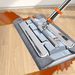 Heavy-Duty Clamp Mop – Extra Large Microfiber Pad For Floors & Hardwood (Steel Clamp, Includes Squeegee & 1-5 Reusable Pads)_voghion.com