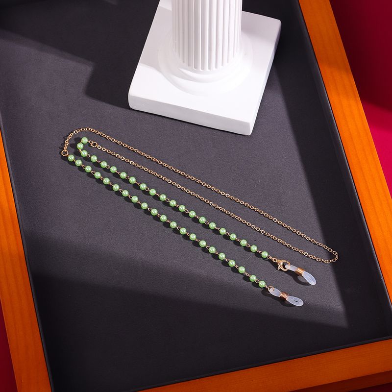 Catena per appendere occhiali in stile perla minimalista di alta qualità_voghion.com