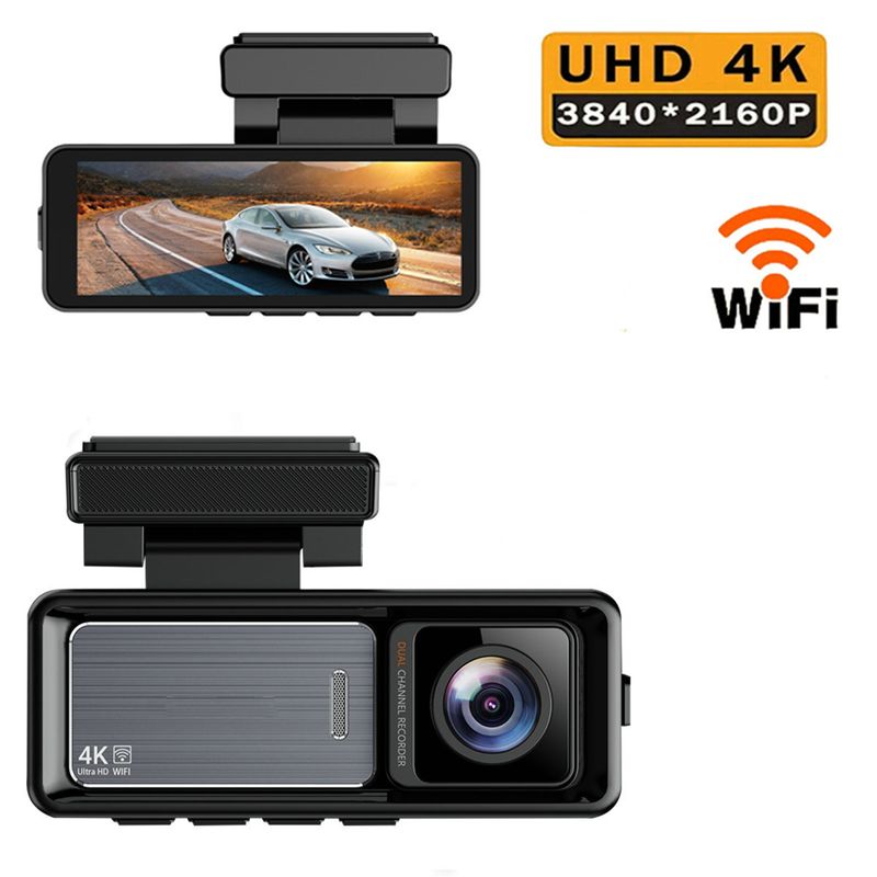 Selectați cu strictețe noul 4K ultra clar WIFIGPS înregistrator de conducere cu lentilă dublă Cameră de bord pentru viziune nocturnă Starlight_voghion.com