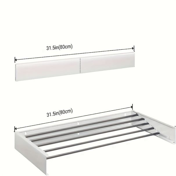 Großer, faltbarer Wäscheständer für Handtücher – unsichtbarer Wandaufhänger, ideal für Badezimmer, Balkon, Wohnzimmer, Schlafsaal_voghion.com