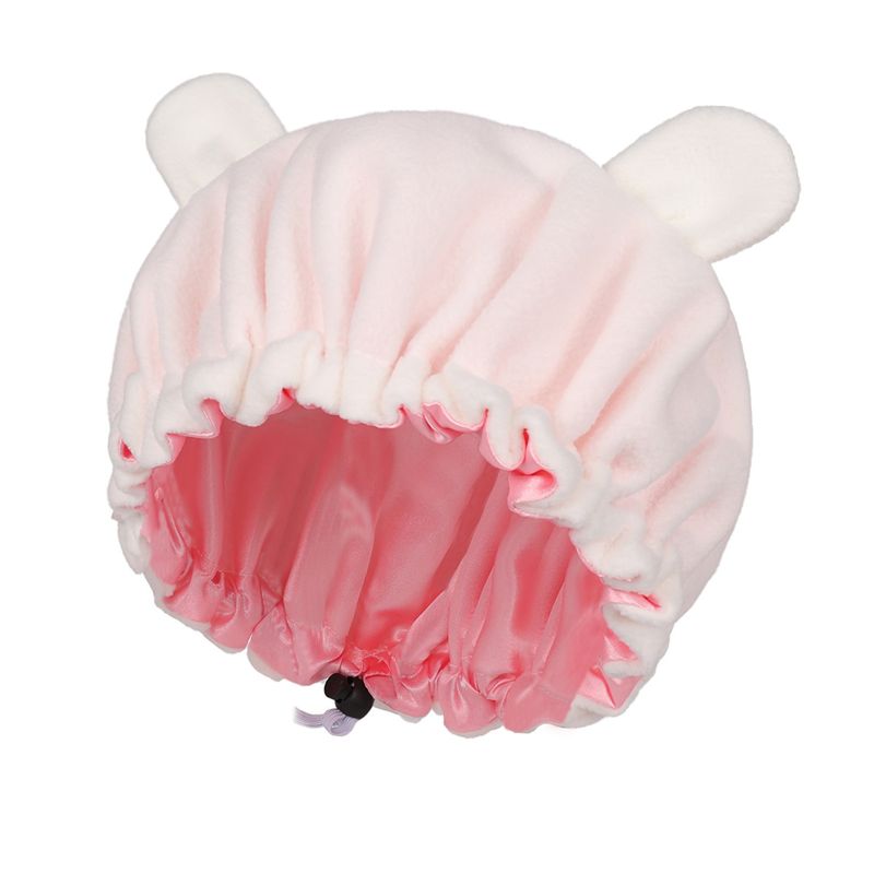 Neu Kinder 3D Schlafmütze Heißer Verkauf Korallen Fleece Verdickt Bär Trockenes Haar Kappe Baby_voghion.com
