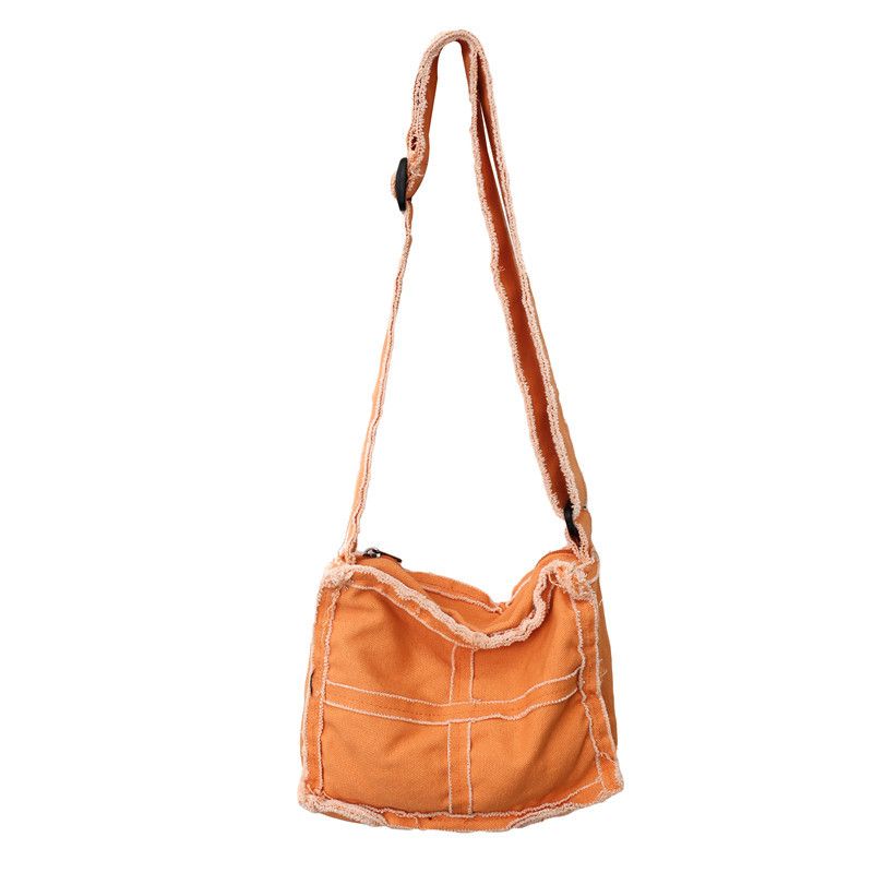 Solide Canvas-Tasche für Studentinnen, lässige Handytasche, Nischen-Mini-Umhängetasche mit einer Schulter, vielseitig einsetzbar_voghion.com