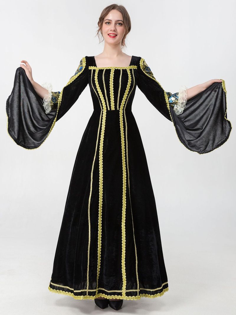 Ny Halloween middelaldersk hoffkjole cosplay prinsesse keiserinne gavekostyme i Code Division_voghion.com