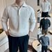 Herren-Strickpullover-Poloshirt – Lässiger Business-Stil, Atmungsaktiv und Dehnbar, Bequeme Lockere Passform, Warmer Rollkragenpullover Für Den Winter_voghion.com